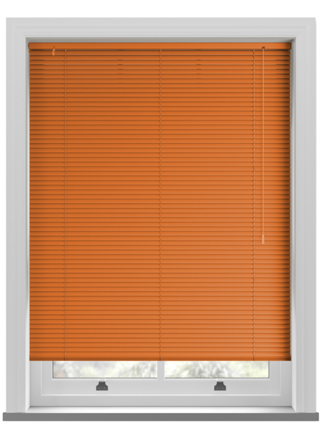 Turin 25mm Brushed Orange Venetian Blind - image 1