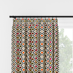 Orla Kiely Spot Flower Ditsy Red Multi Pencil Pleat Curtain Pencil Pleat Curtain - thumbnail 2