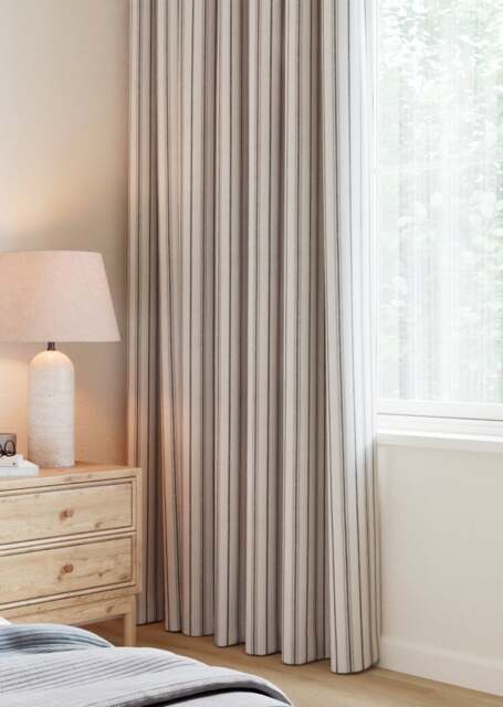 Ash Grey Chevron Stripe Curtain - image 1
