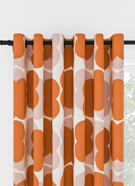 Orla Kiely Shadow Flower Pink & Tomato Eyelet Curtain Eyelet Curtain - image 1