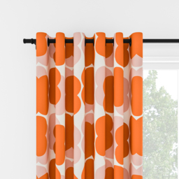 Orla Kiely Shadow Flower Pink & Tomato Eyelet Curtain Eyelet Curtain - thumbnail 2