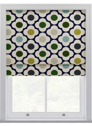 Orla Kiely Spot Flower Blue Multi Roman Blinds Roman Blind