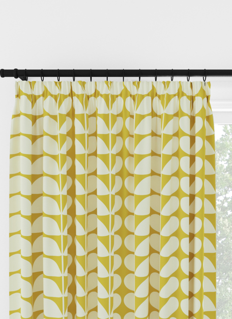 Orla Kiely Solid Stem Yellow Pencil Pleat Curtain Pencil Pleat Curtain - image 1