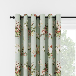 Laura Ashley Rosemore Sage Eyelet Curtain Eyelet Curtain - thumbnail 2