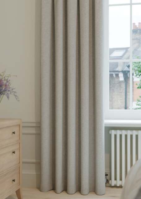 Pale Pewter Chenille Curtain - image 1