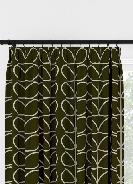 Orla Kiely Jumbo Linear Stem Kelp Pencil Pleat Curtain Pencil Pleat Curtain - image 1