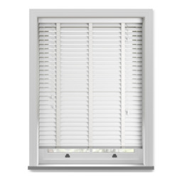 Deco Taped True White Wooden Blind - thumbnail 2