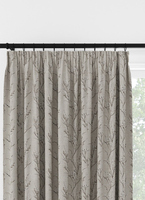 Laura Ashley Pussy Willow Embroidery Steel Pencil Pleat Curtain Pencil Pleat Curtain - image 1