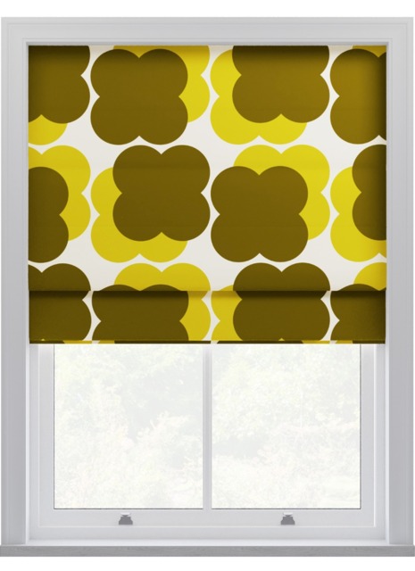 Orla Kiely Shadow Flower Yellow & Ochre Roman Blinds Roman Blind - image 1