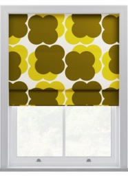 Orla Kiely Shadow Flower Yellow & Ochre Roman Blinds Roman Blind