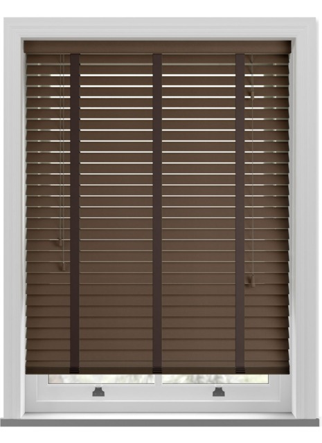 Zambezi Taped Auburn Wooden Blind - image 1