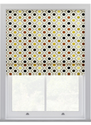 Orla Kiely Spot Flower Ditsy Yellow Multi Roman Blinds Roman Blind