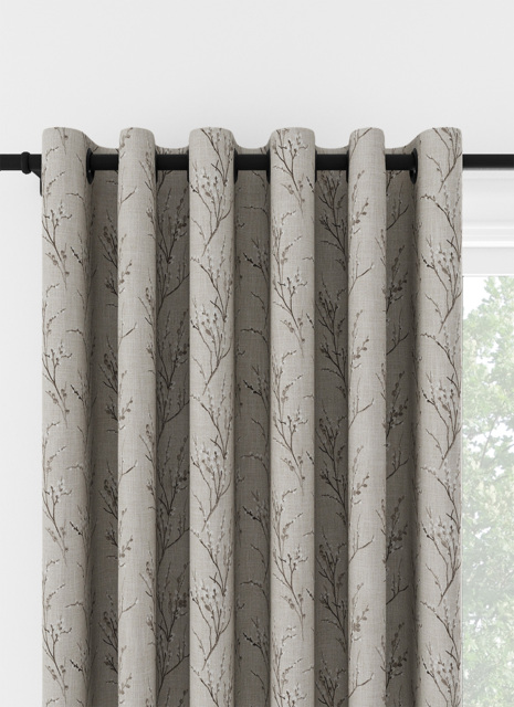 Laura Ashley Pussy Willow Embroidery Steel Eyelet Curtain Eyelet Curtain - image 1