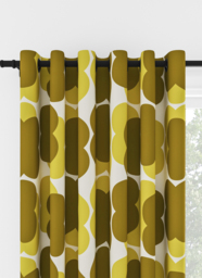 Orla Kiely Shadow Flower Yellow & Ochre Eyelet Curtain Eyelet Curtain - thumbnail 1