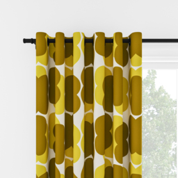 Orla Kiely Shadow Flower Yellow & Ochre Eyelet Curtain Eyelet Curtain - thumbnail 2