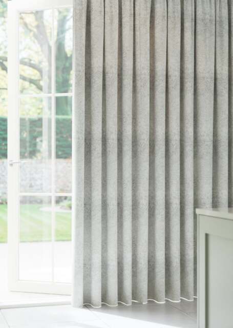 Silver Bouquet Embroidered Curtain - image 1