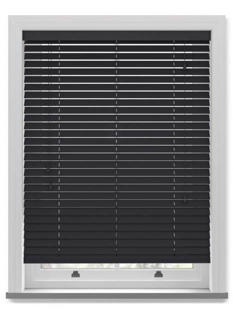 Deco Jet Black Wooden Blind - image 1
