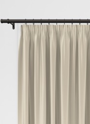 Koi Faux Silk Cream Pencil Pleat Curtain