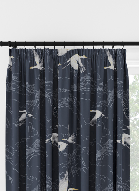 Laura Ashley Animalia Midnight Pencil Pleat Curtain Pencil Pleat Curtain - image 1
