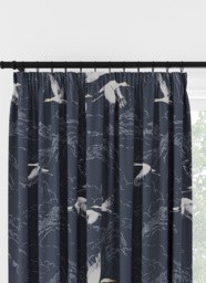 Laura Ashley Animalia Midnight Pencil Pleat Curtain Pencil Pleat Curtain - thumbnail 1