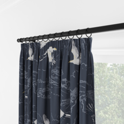Laura Ashley Animalia Midnight Pencil Pleat Curtain Pencil Pleat Curtain - thumbnail 2