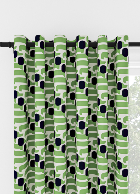 Orla Kiely Dog Show Green Eyelet Curtain Eyelet Curtain - image 1
