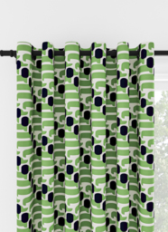 Orla Kiely Dog Show Green Eyelet Curtain Eyelet Curtain - thumbnail 1