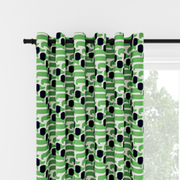 Orla Kiely Dog Show Green Eyelet Curtain Eyelet Curtain - thumbnail 2