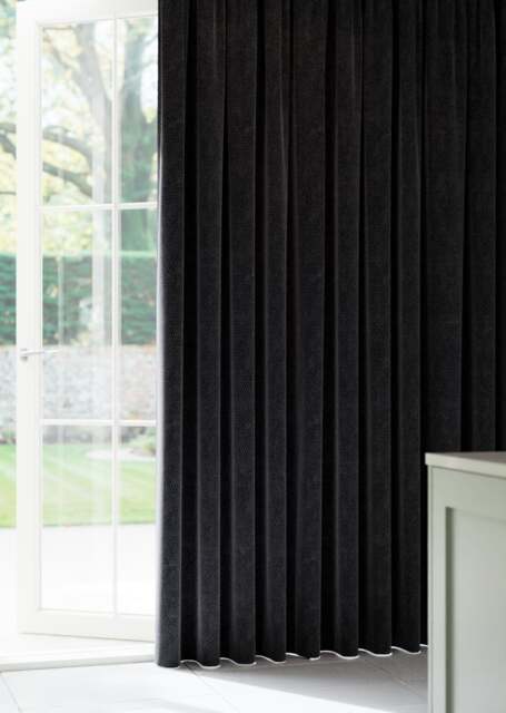 Graphite Geo Jacquard Curtain - image 1