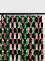 Orla Kiely Florida Jade Pencil Pleat Curtain Pencil Pleat Curtain - thumbnail 1