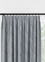 Laura Ashley Pussy Willow Embroidery Seaspray Pencil Pleat Curtain Pencil Pleat Curtain - thumbnail 1