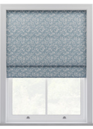 Laura Ashley Willow Leaf Chenille Pale Seaspray Roman Blind Roman Blind