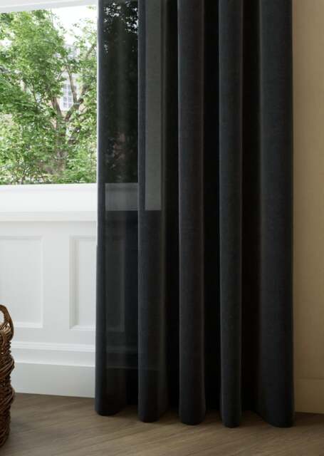 Onyx Jute Weave Sheer Curtain - image 1