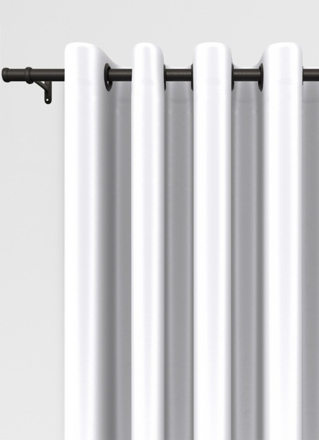 Koi Faux Silk White Eyelet Curtain - image 1