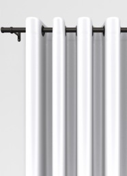 Koi Faux Silk White Eyelet Curtain - thumbnail 1