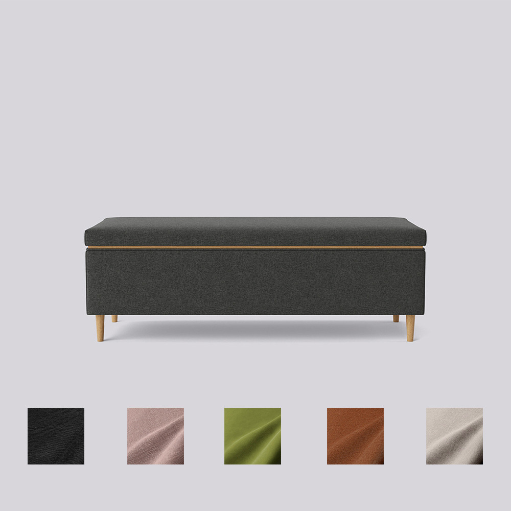 Swoon - Anke - Ottoman - Black - Soft Wool