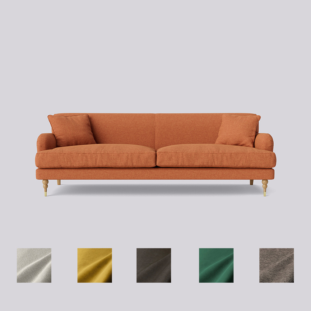 Swoon - Chorley - Three-Seater Sofa - Orange