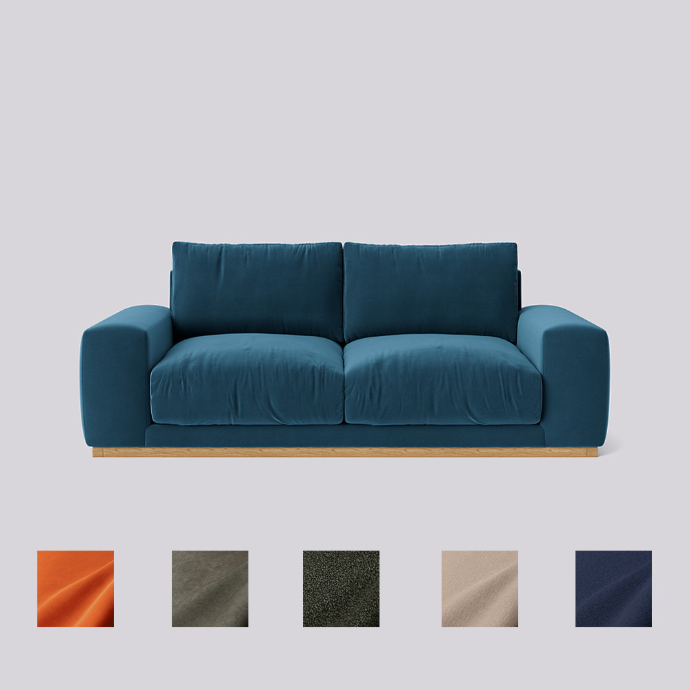 Swoon - Denver - Two-Seater Sofa - Blue - Easy Velvet