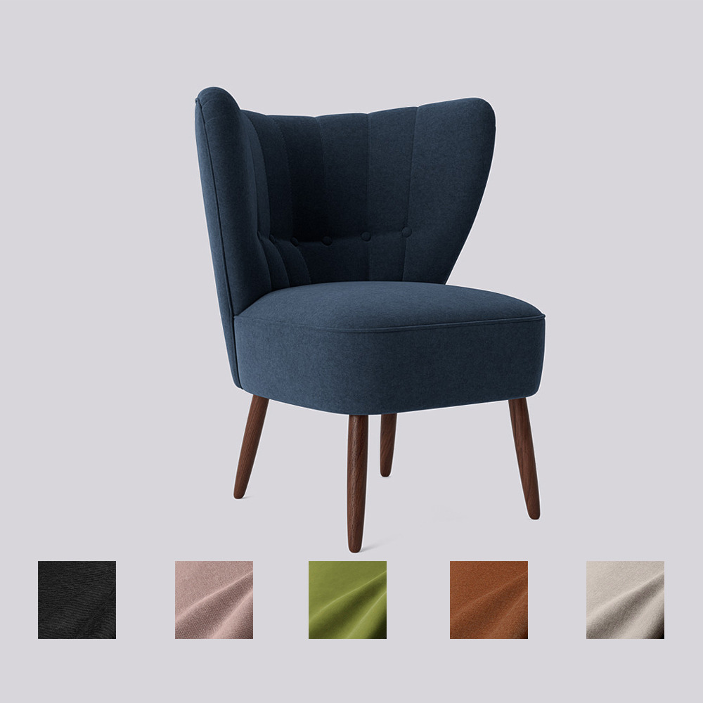 Swoon - Fitz - Armchair - Dark Blue - Smart Wool