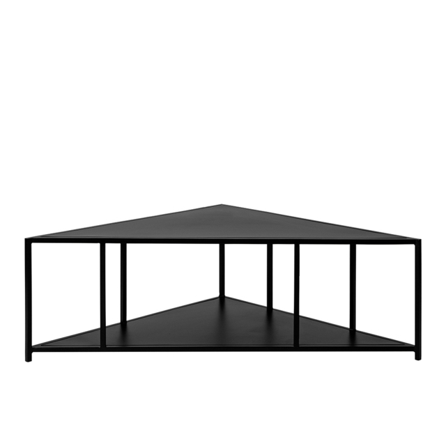Swoon, Aero, Industrial Corner TV Stand, Black, Steel, Sale, W: 113cm x H: 35 cm
