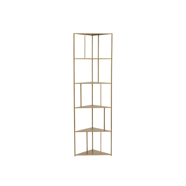 Swoon, Aero, Industrial Corner Shelf, Brass, W: 60cm x H: 195 cm