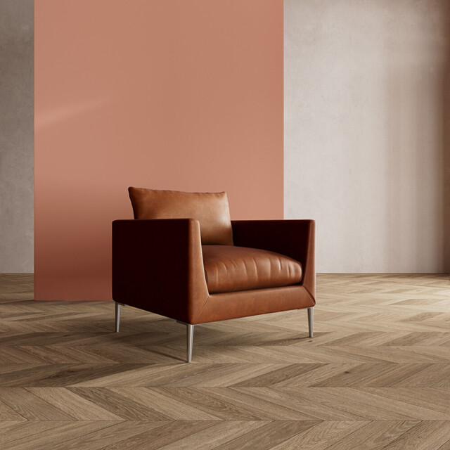 Swoon, Fabric, Catalan, Armchair, Tan, Smart Leather, With Silver, Size: 85cmx80cm