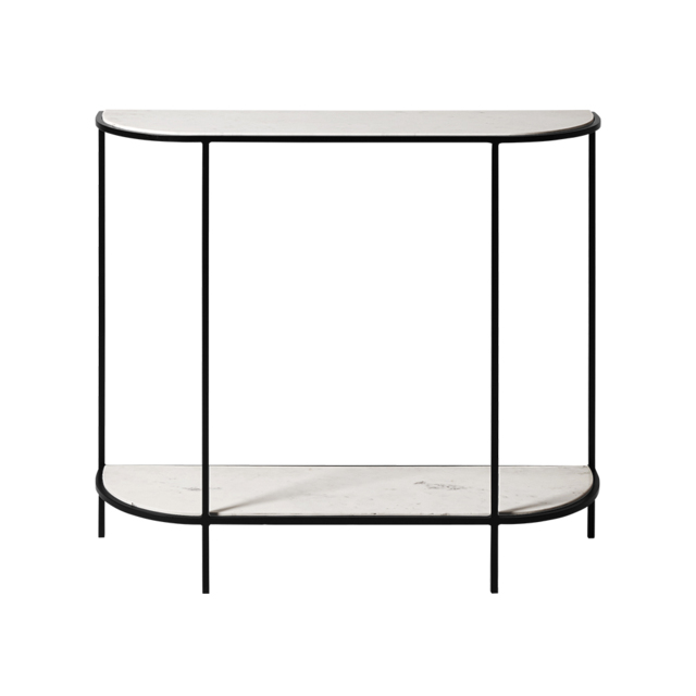 Swoon, Sienna, Deco Style Console Table, Black, Steel, W: 90cm x D: 25cm x H: 80 cm