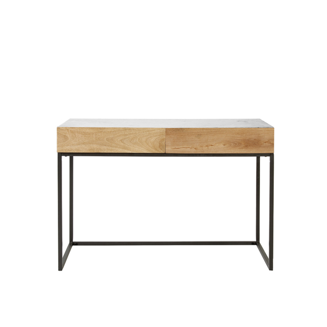Swoon, Brody, Desk, Grey, Mango Wood, W: 110cm x H: 75 cm