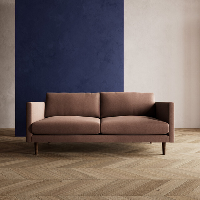 Swoon, Tivoli, Two-Seater Sofa, Pink, Smart Wool, W:180cm x H:79cm