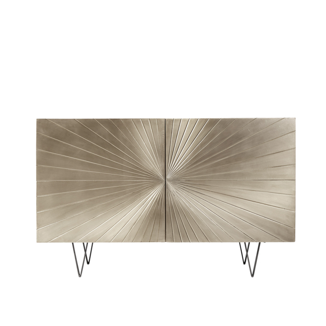 Swoon, Ziggy, Sideboard, Contemporary Style, Grey Silver, Mango Wood, W: 120cm x D: 45cm x H: 75 cm
