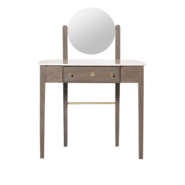 Swoon, Duval, Classic Dressing Table, Grey, Mango Wood, W: 83cm x H: 120 cm