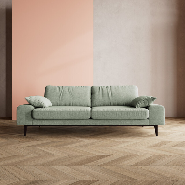 Swoon, Fabric, Tulum, Three-seater Sofa, Juniper, House Weave, Dark Feet, 234cmx82cm