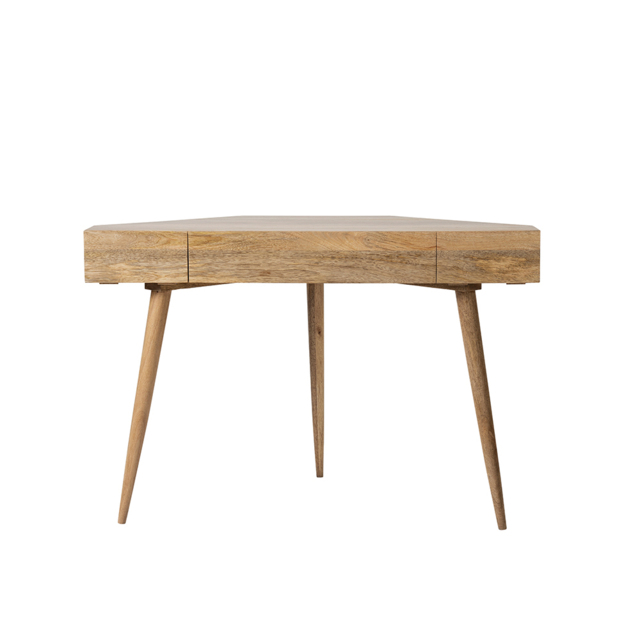Swoon, Watts, Mid-Century Modern Corner Desk, Brown, Mango Wood, W: 110cm x H: 75 cm