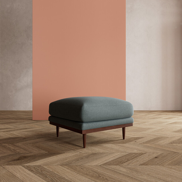 Swoon, Fabric, Klee, Ottoman, Nordic, Smart Wool, Dark Feet